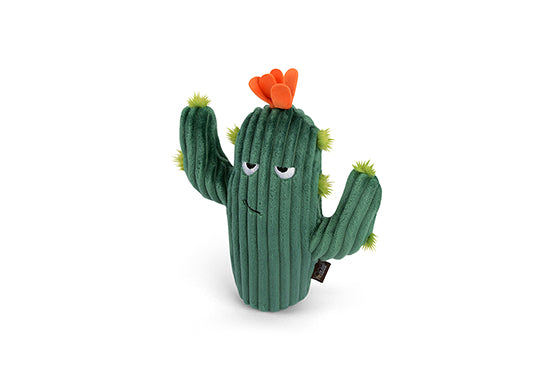 P.L.A.Y. Blooming Buddies Squeaky Plush Dog toys, Prickly Pup Cactus