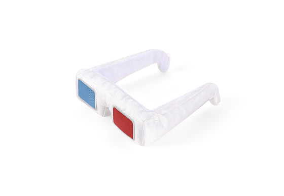 Hollywoof Cinema Squeaky Plush Dog toys, 3-Dog Glasses