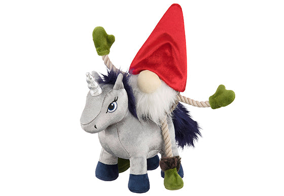 P.L.A.Y. Mythical Creatures Squeaky Gnome Unicorn toys for Dogs