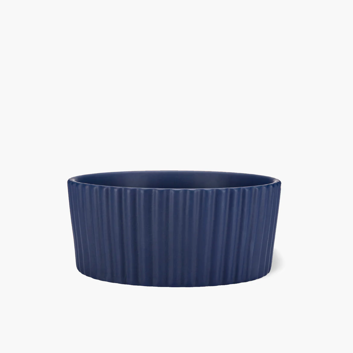 Ripple Dog Food and Water Ceramic Bowl, Midnight