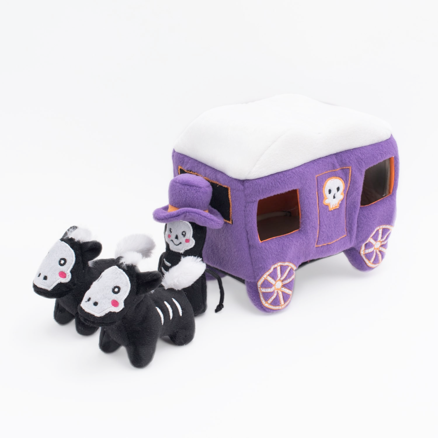 Halloween Burrow Sniff 'n Search Squeaky Dog Toy, Haunted Carriage