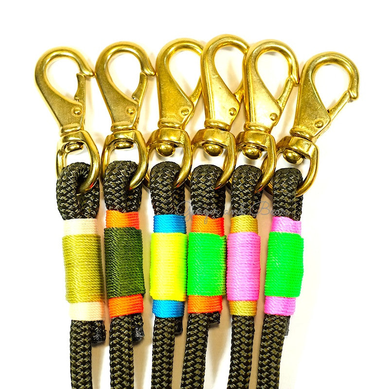 Rugged Hudson Leash: Watermelon, Olive