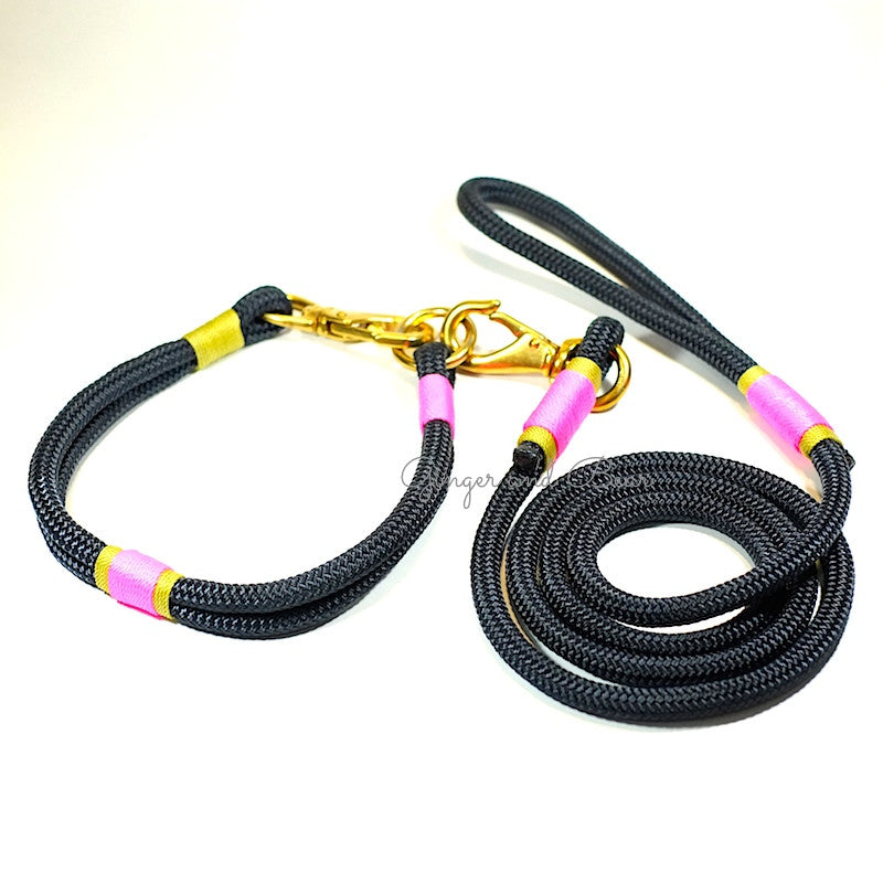 Rugged Hudson Leash: Salmon, Navy